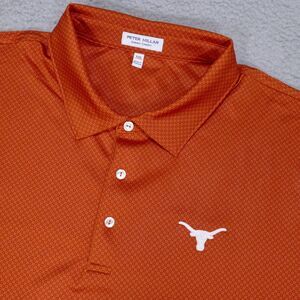 Peter Millar Summer Comfort Polo Shirt Mens 2XL Orange Texas Longhorns
